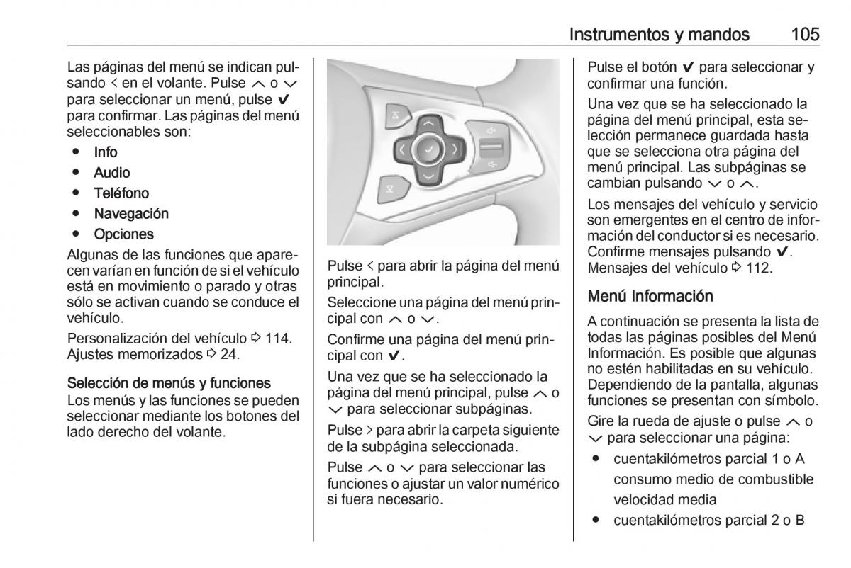 Opel Astra J IV 4 manual del propietario / page 107