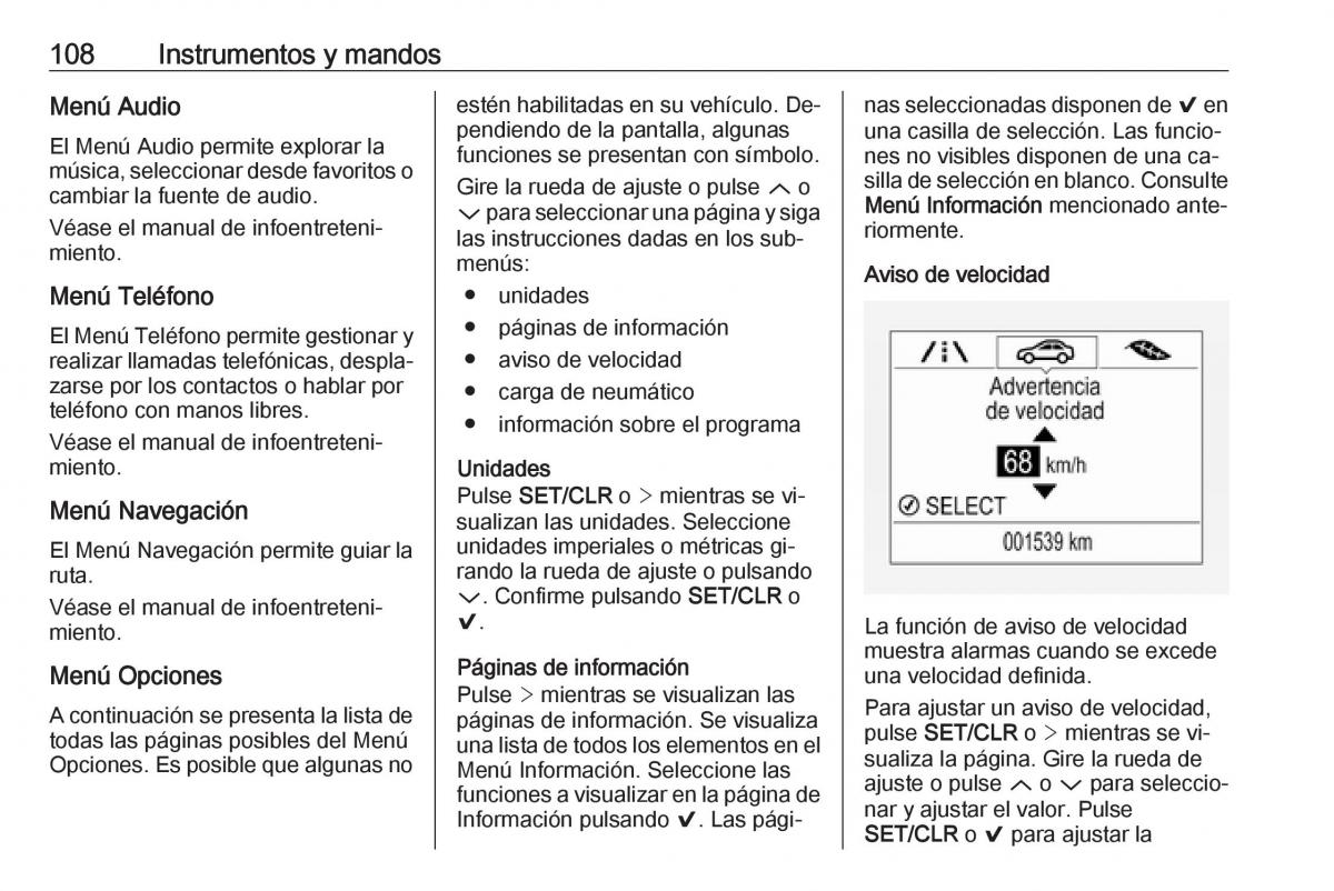 Opel Astra J IV 4 manual del propietario / page 110