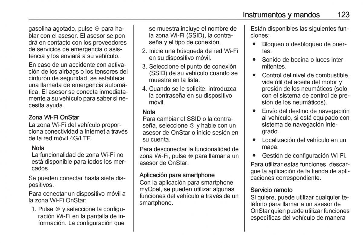 Opel Astra J IV 4 manual del propietario / page 125