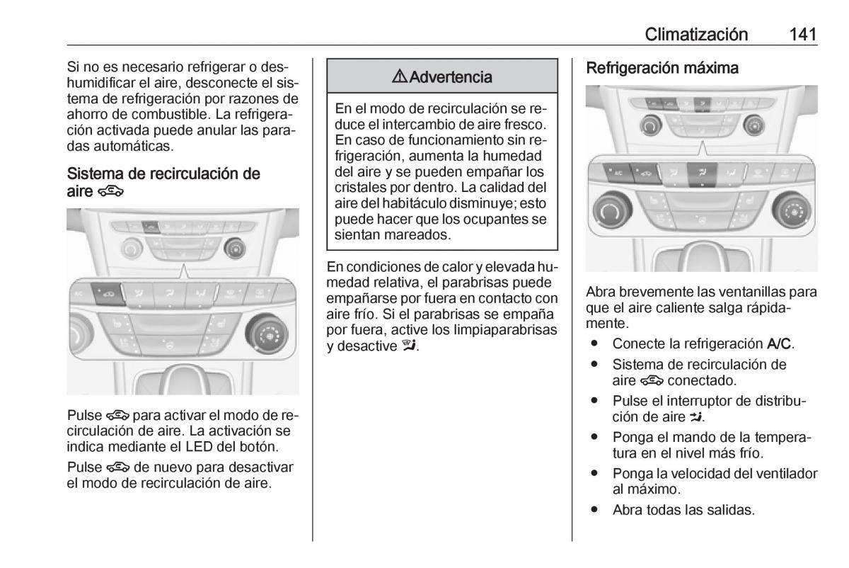 Opel Astra J IV 4 manual del propietario / page 143