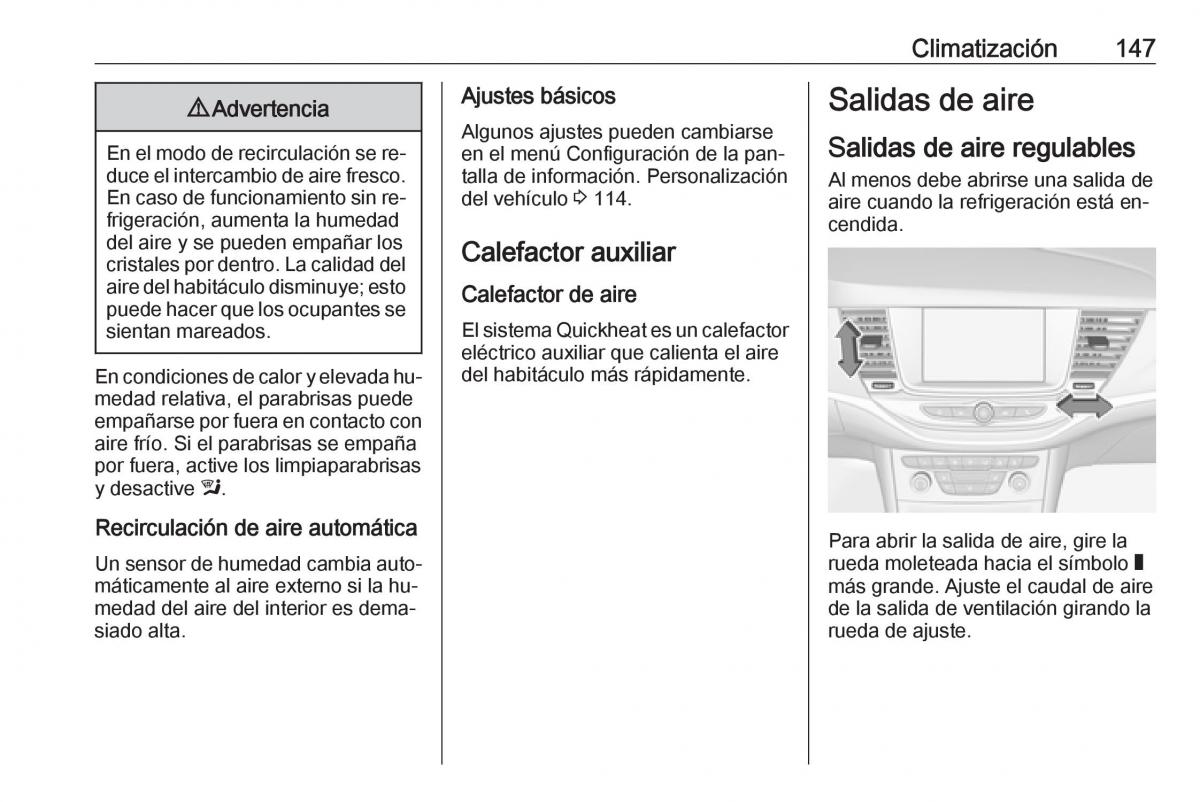 Opel Astra J IV 4 manual del propietario / page 149