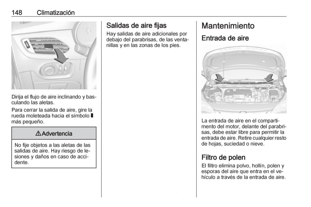 Opel Astra J IV 4 manual del propietario / page 150