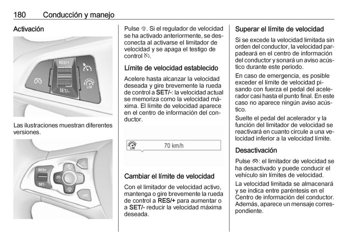 Opel Astra J IV 4 manual del propietario / page 182