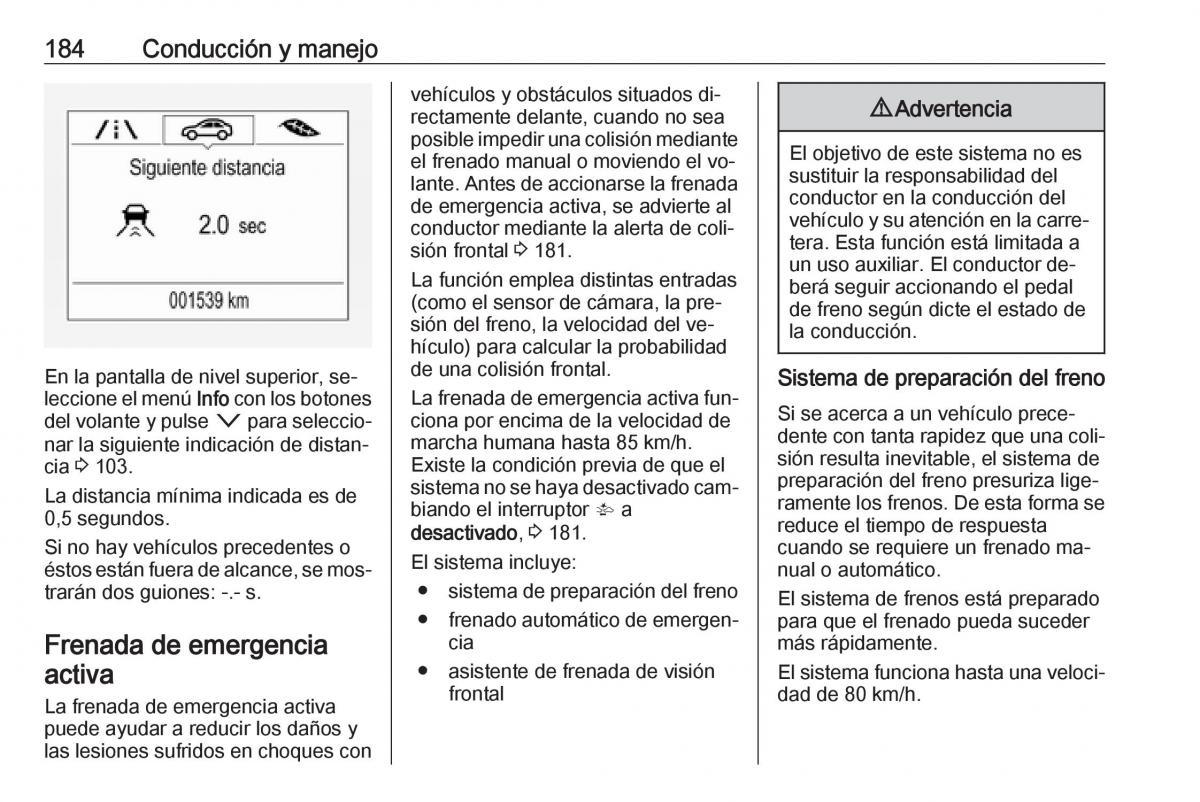 Opel Astra J IV 4 manual del propietario / page 186