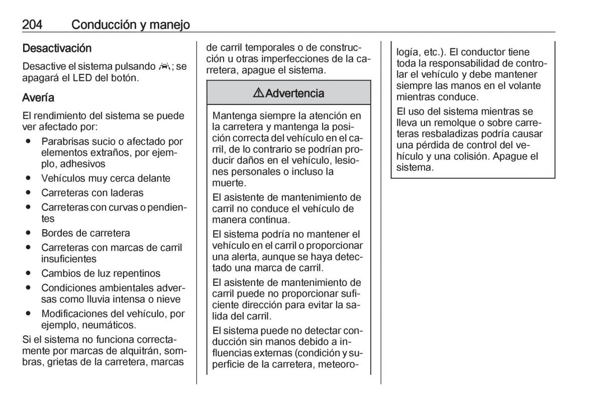 Opel Astra J IV 4 manual del propietario / page 206