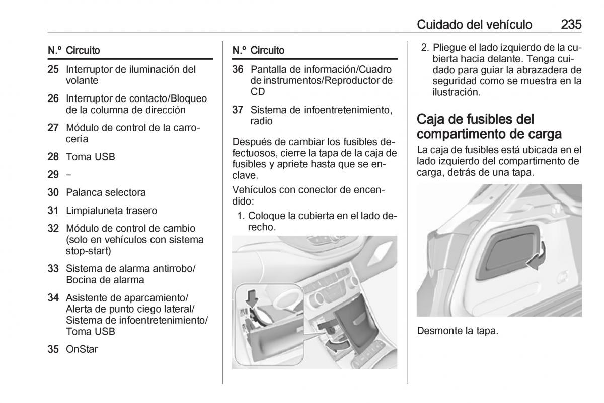 Opel Astra J IV 4 manual del propietario / page 237