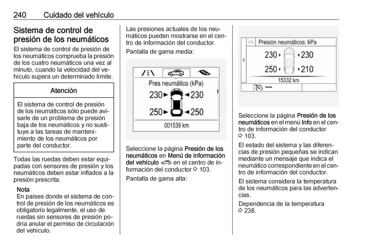 Opel Astra J IV 4 manual del propietario / page 242