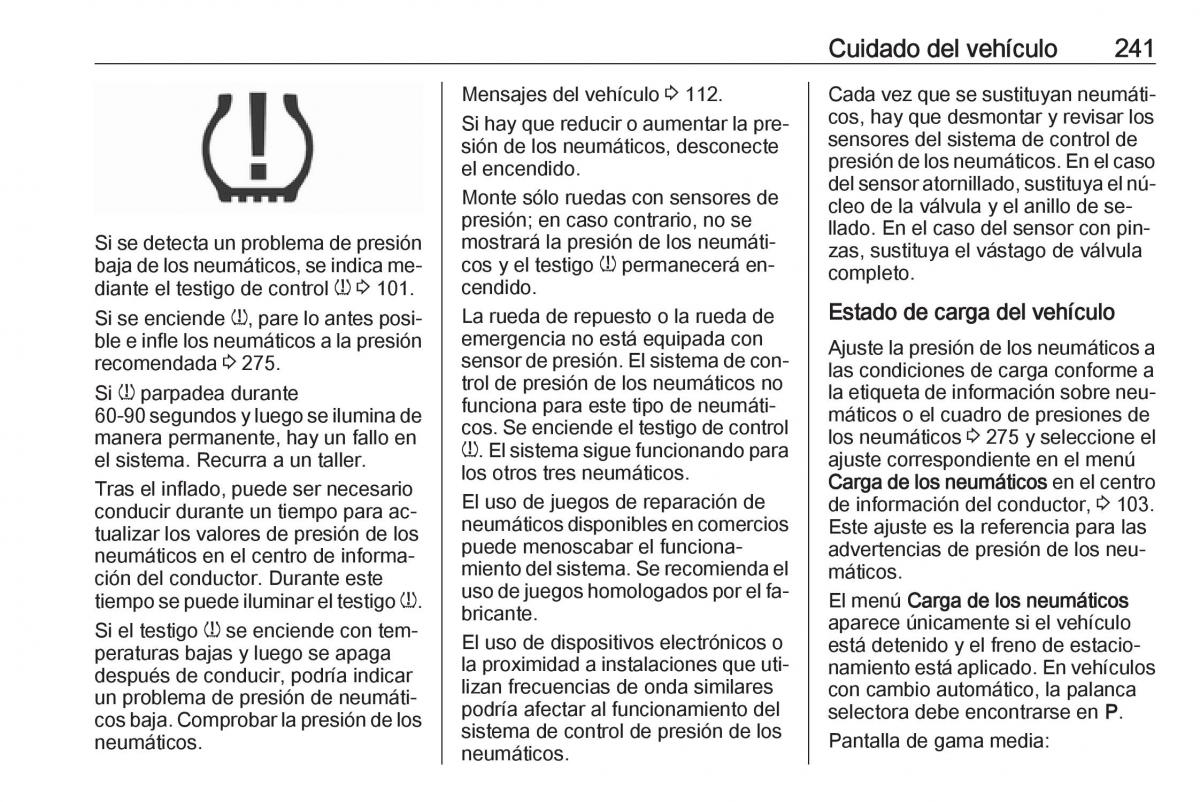 Opel Astra J IV 4 manual del propietario / page 243