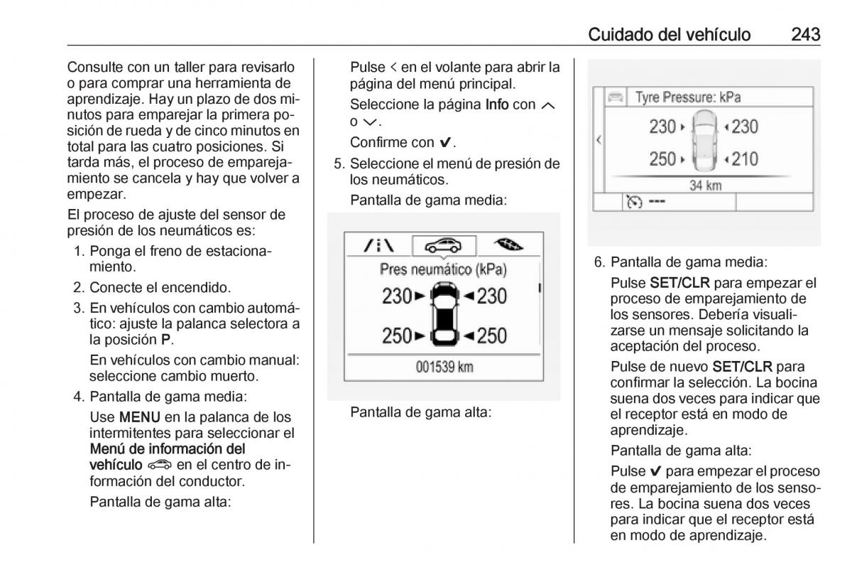 Opel Astra J IV 4 manual del propietario / page 245