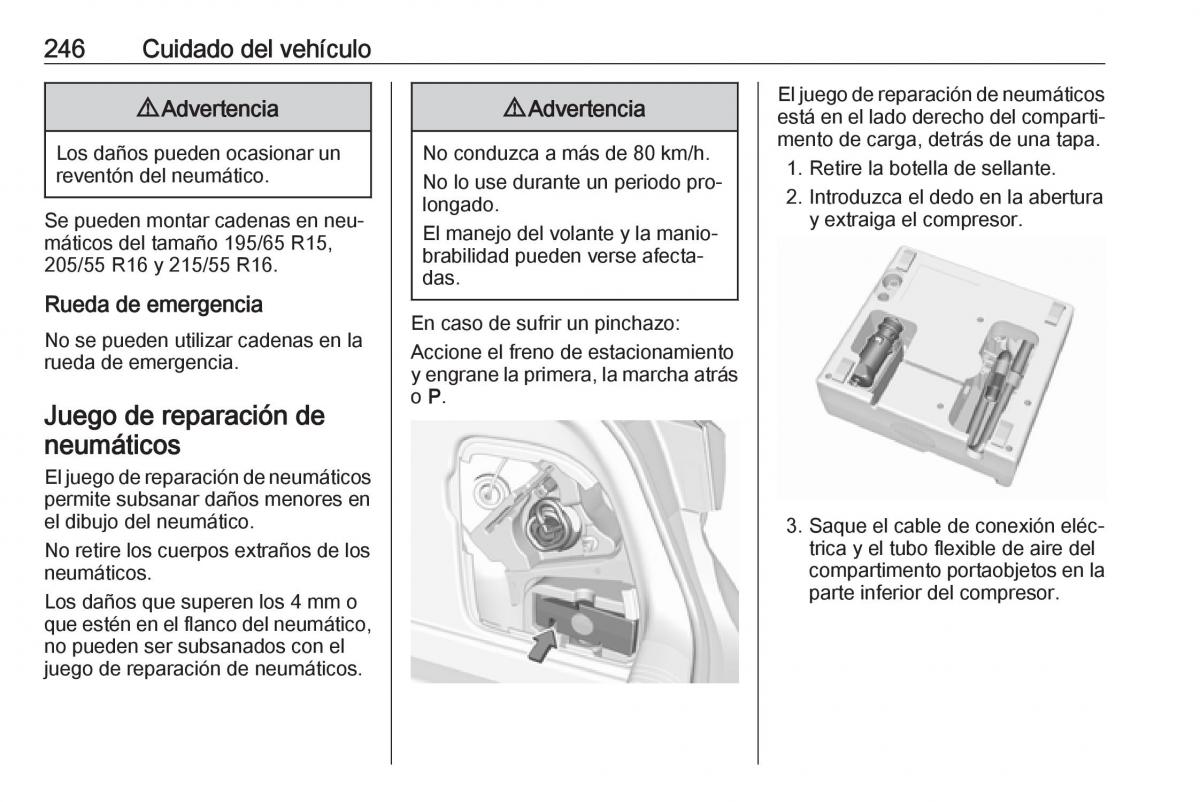 Opel Astra J IV 4 manual del propietario / page 248