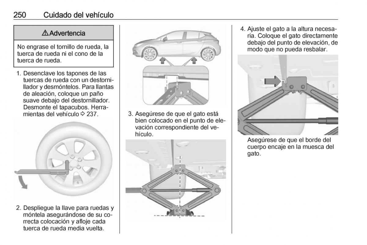 Opel Astra J IV 4 manual del propietario / page 252