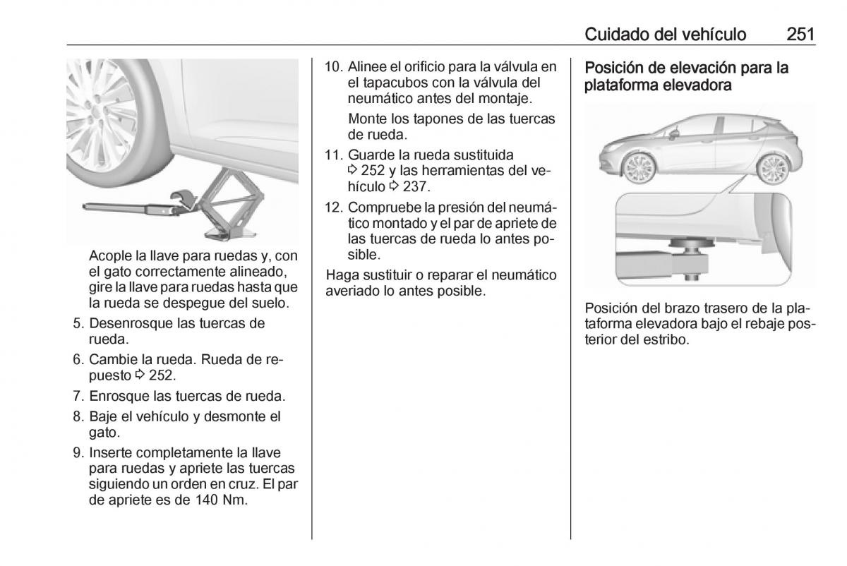 Opel Astra J IV 4 manual del propietario / page 253