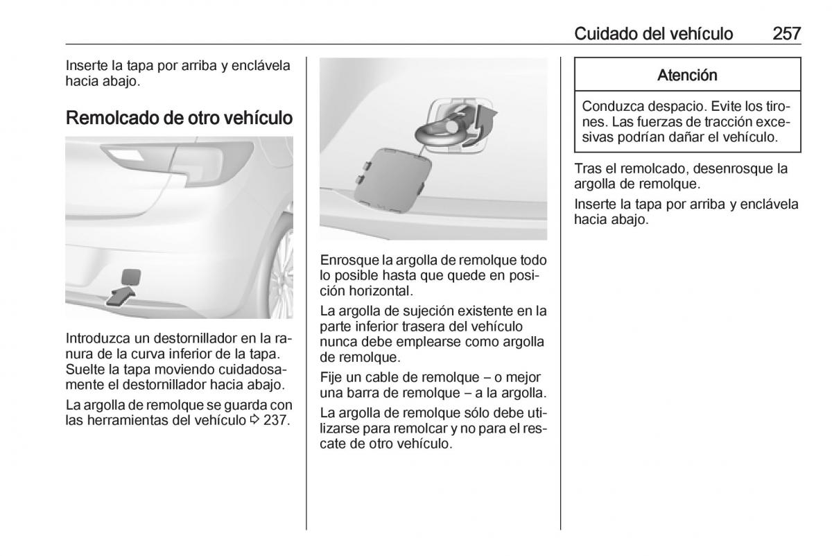 Opel Astra J IV 4 manual del propietario / page 259