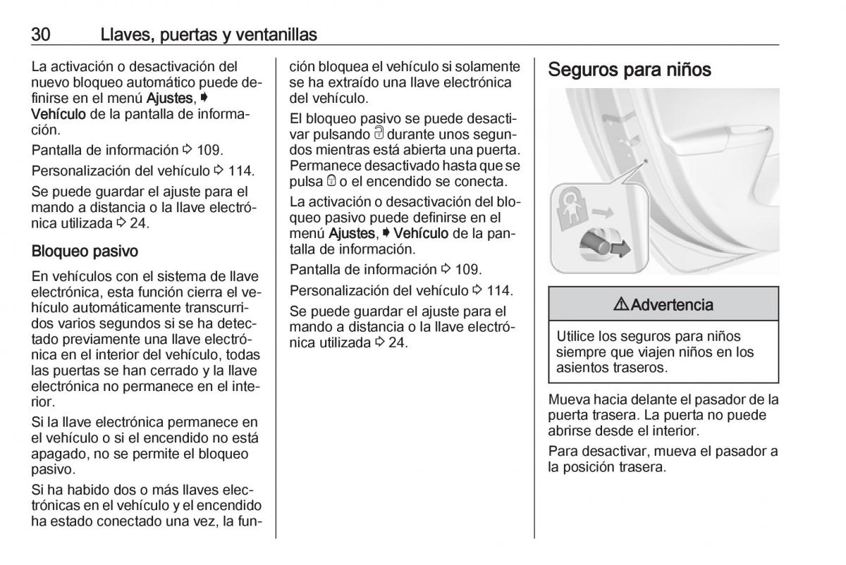 Opel Astra J IV 4 manual del propietario / page 32