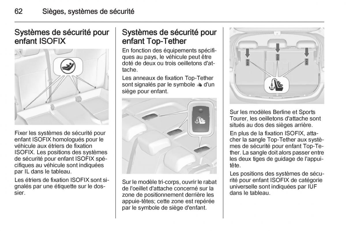 Opel Astra J IV 4 manuel du proprietaire / page 64