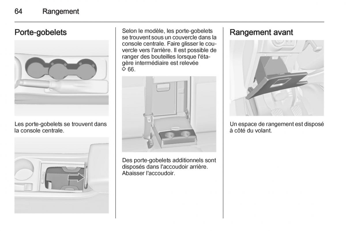 Opel Astra J IV 4 manuel du proprietaire / page 66