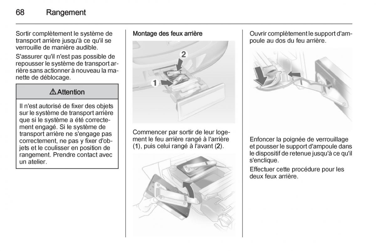 Opel Astra J IV 4 manuel du proprietaire / page 70