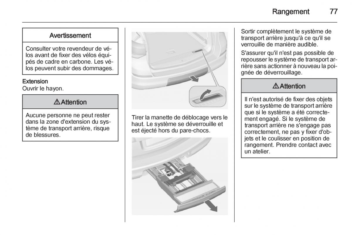 Opel Astra J IV 4 manuel du proprietaire / page 79