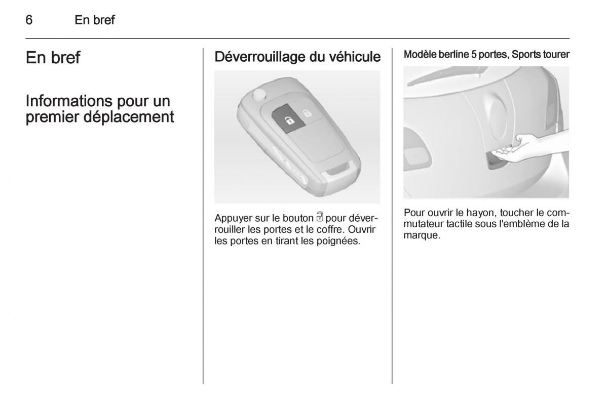 Opel Astra J IV 4 manuel du proprietaire / page 8