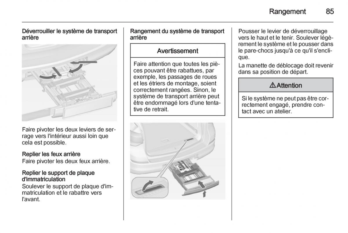 Opel Astra J IV 4 manuel du proprietaire / page 87