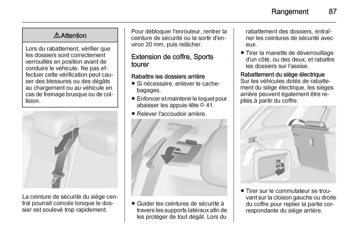 Opel Astra J IV 4 manuel du proprietaire / page 89