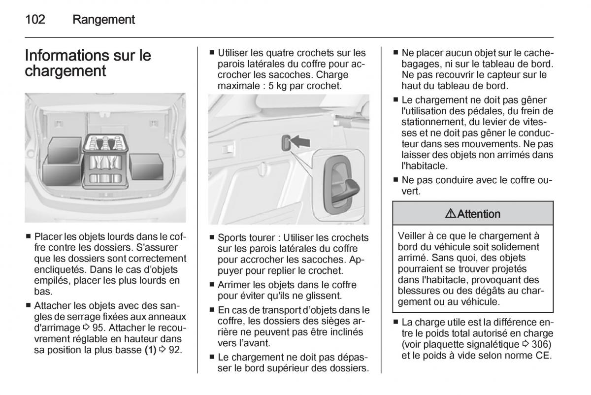 Opel Astra J IV 4 manuel du proprietaire / page 104