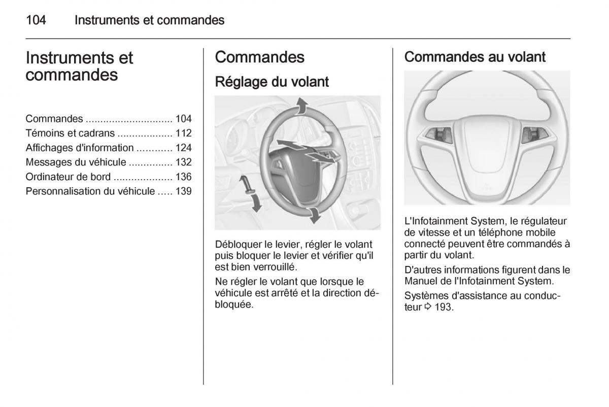 Opel Astra J IV 4 manuel du proprietaire / page 106