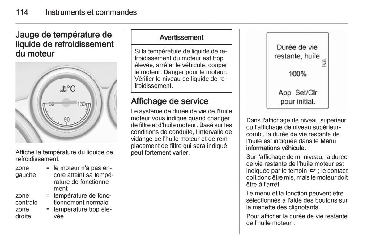 Opel Astra J IV 4 manuel du proprietaire / page 116