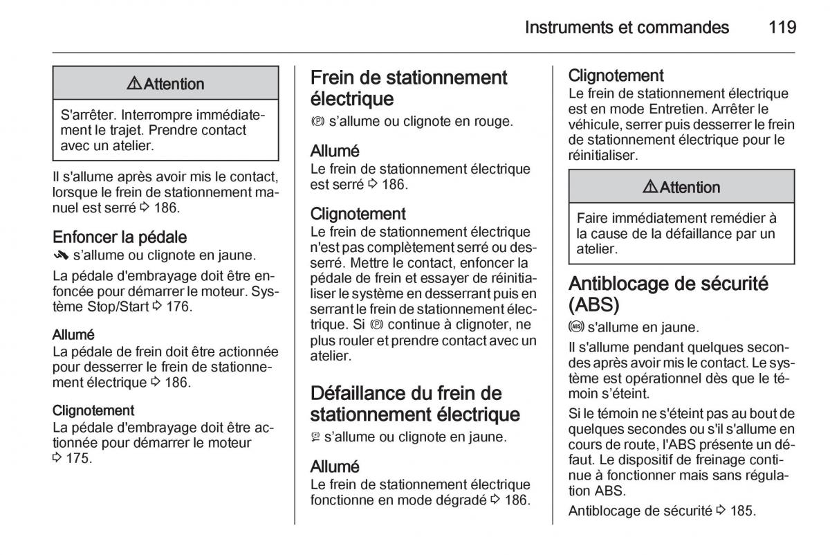 Opel Astra J IV 4 manuel du proprietaire / page 121