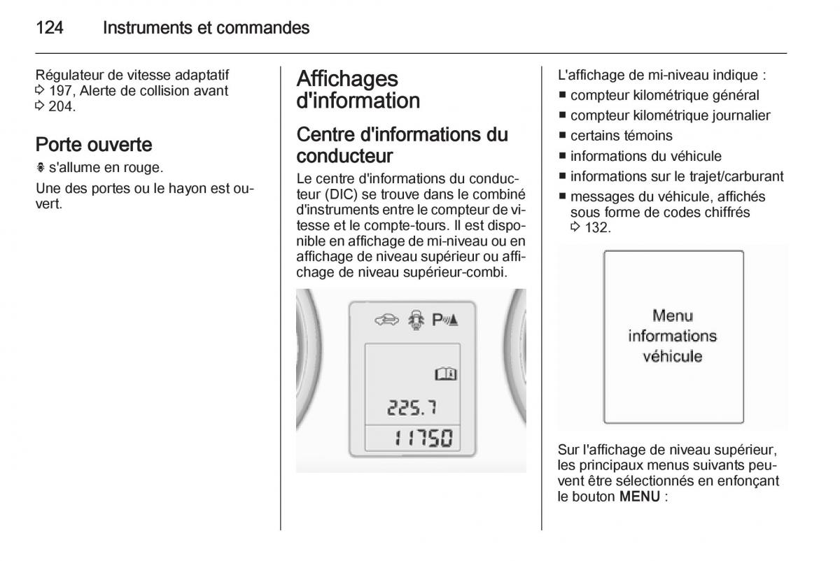 Opel Astra J IV 4 manuel du proprietaire / page 126