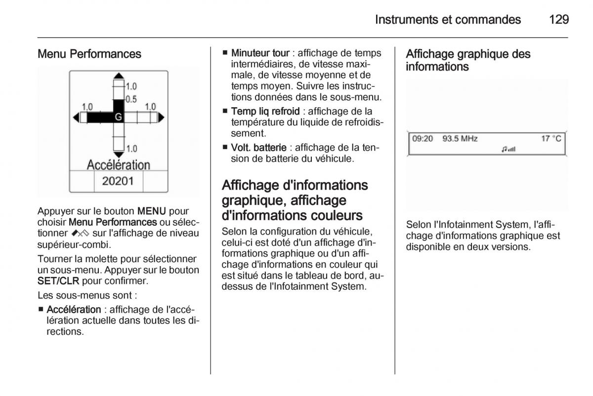 Opel Astra J IV 4 manuel du proprietaire / page 131