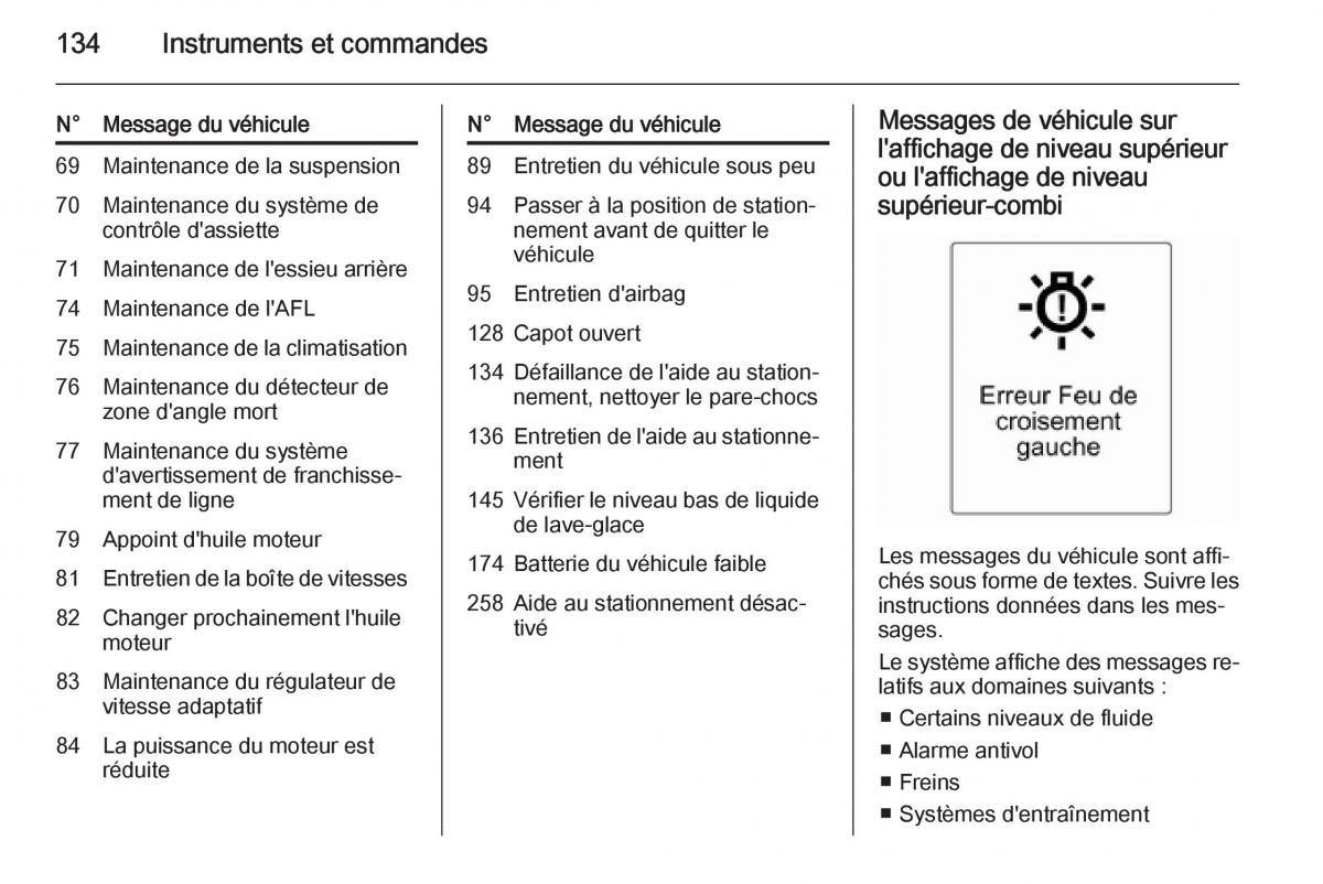 Opel Astra J IV 4 manuel du proprietaire / page 136