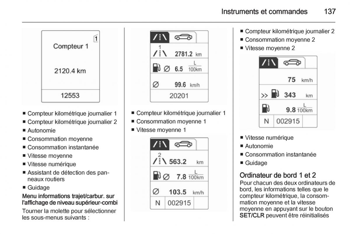 Opel Astra J IV 4 manuel du proprietaire / page 139