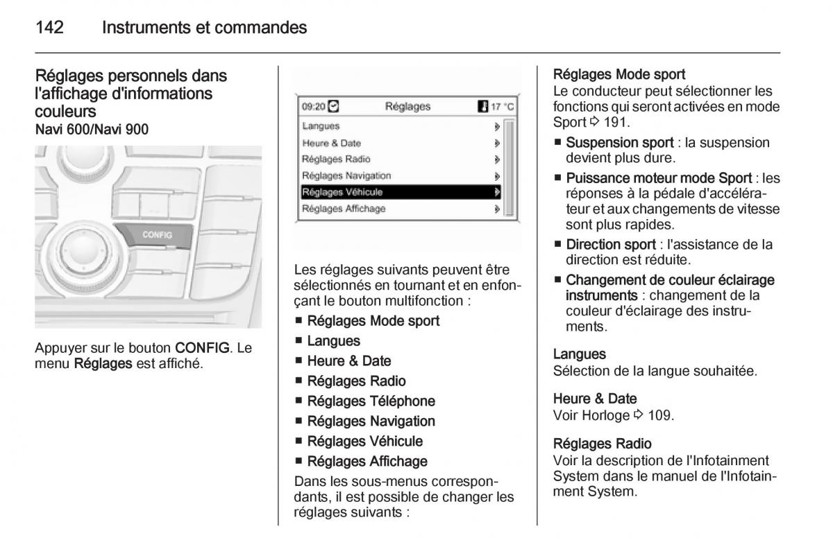 Opel Astra J IV 4 manuel du proprietaire / page 144