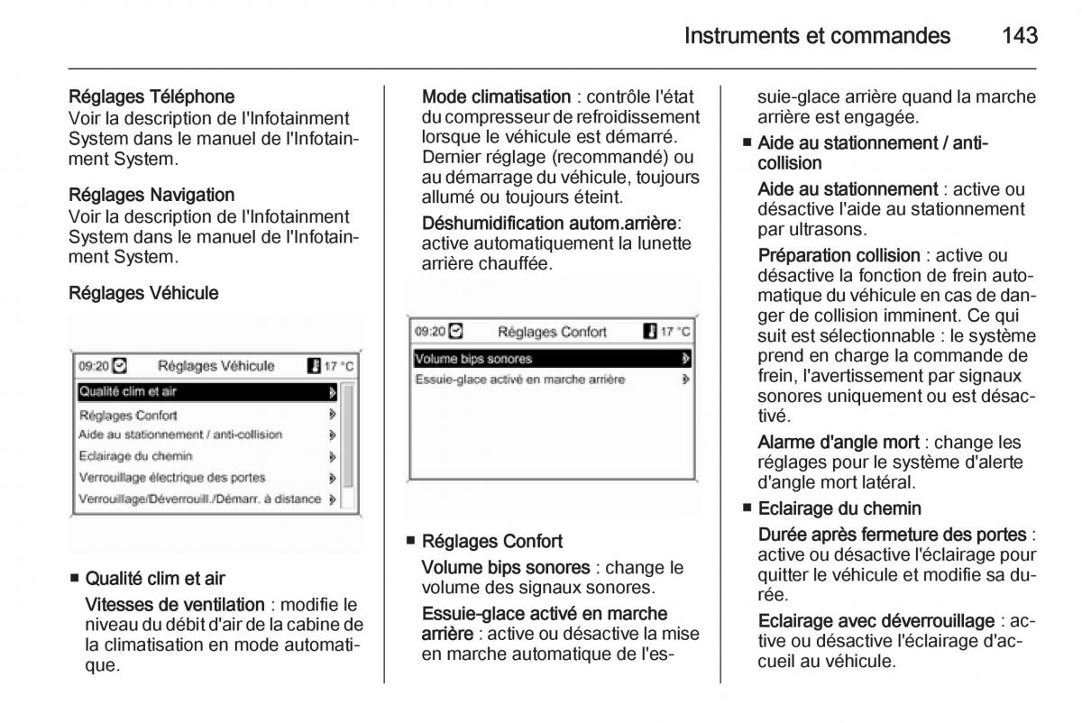 Opel Astra J IV 4 manuel du proprietaire / page 145