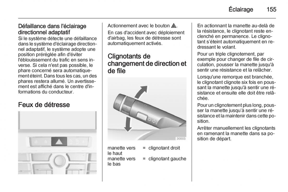 Opel Astra J IV 4 manuel du proprietaire / page 157