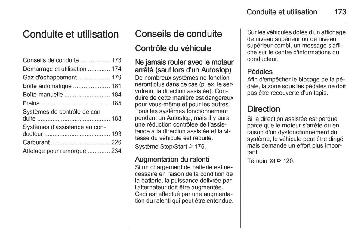 Opel Astra J IV 4 manuel du proprietaire / page 175