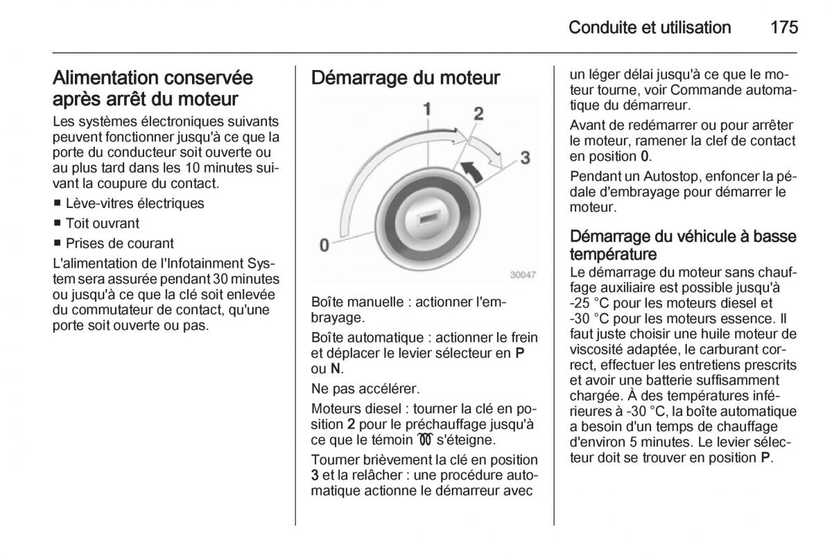 Opel Astra J IV 4 manuel du proprietaire / page 177