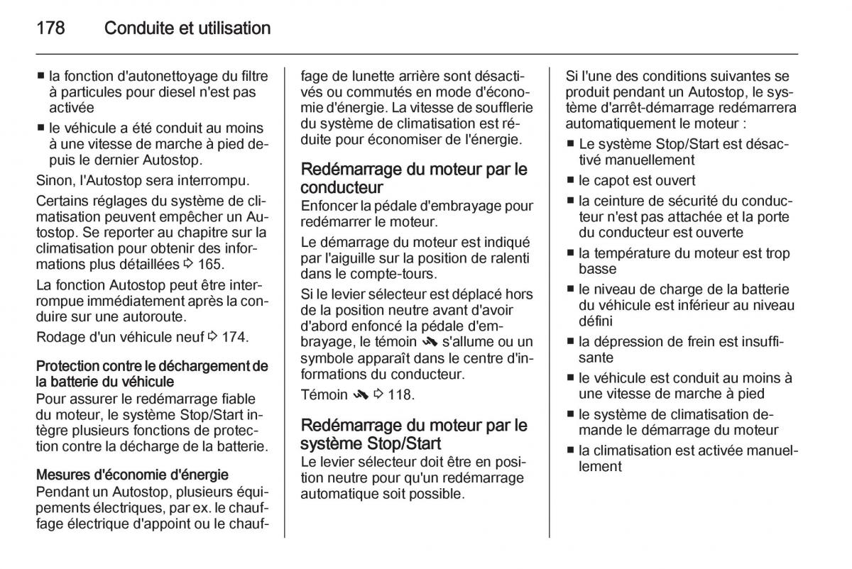 Opel Astra J IV 4 manuel du proprietaire / page 180