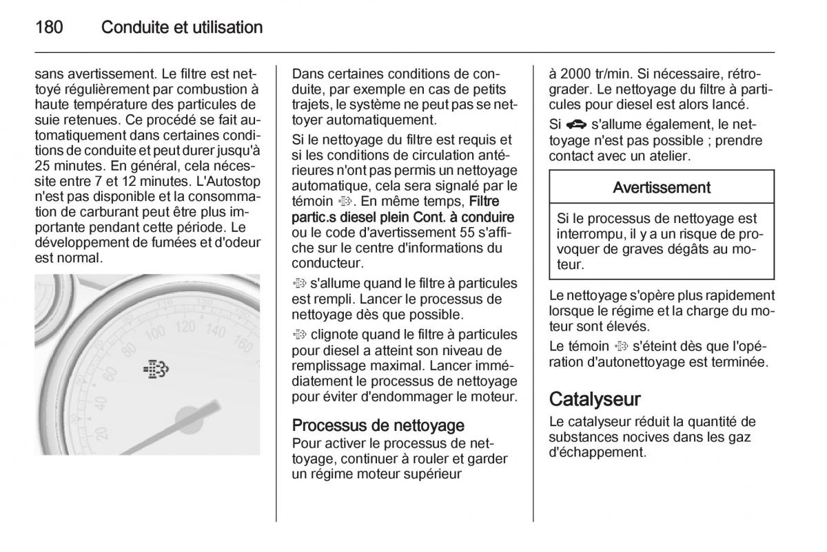 Opel Astra J IV 4 manuel du proprietaire / page 182