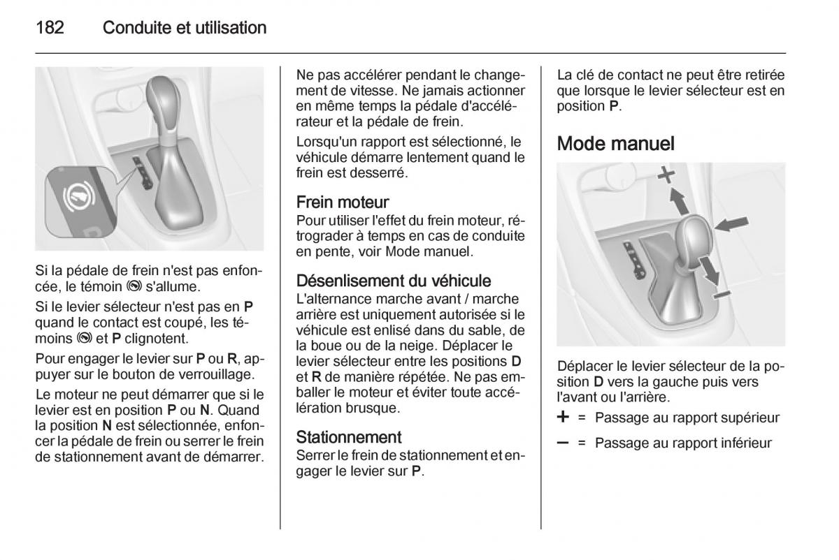 Opel Astra J IV 4 manuel du proprietaire / page 184