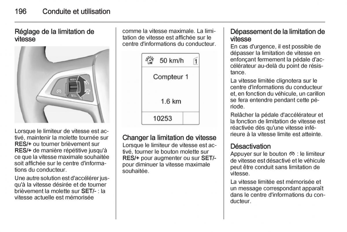 Opel Astra J IV 4 manuel du proprietaire / page 198