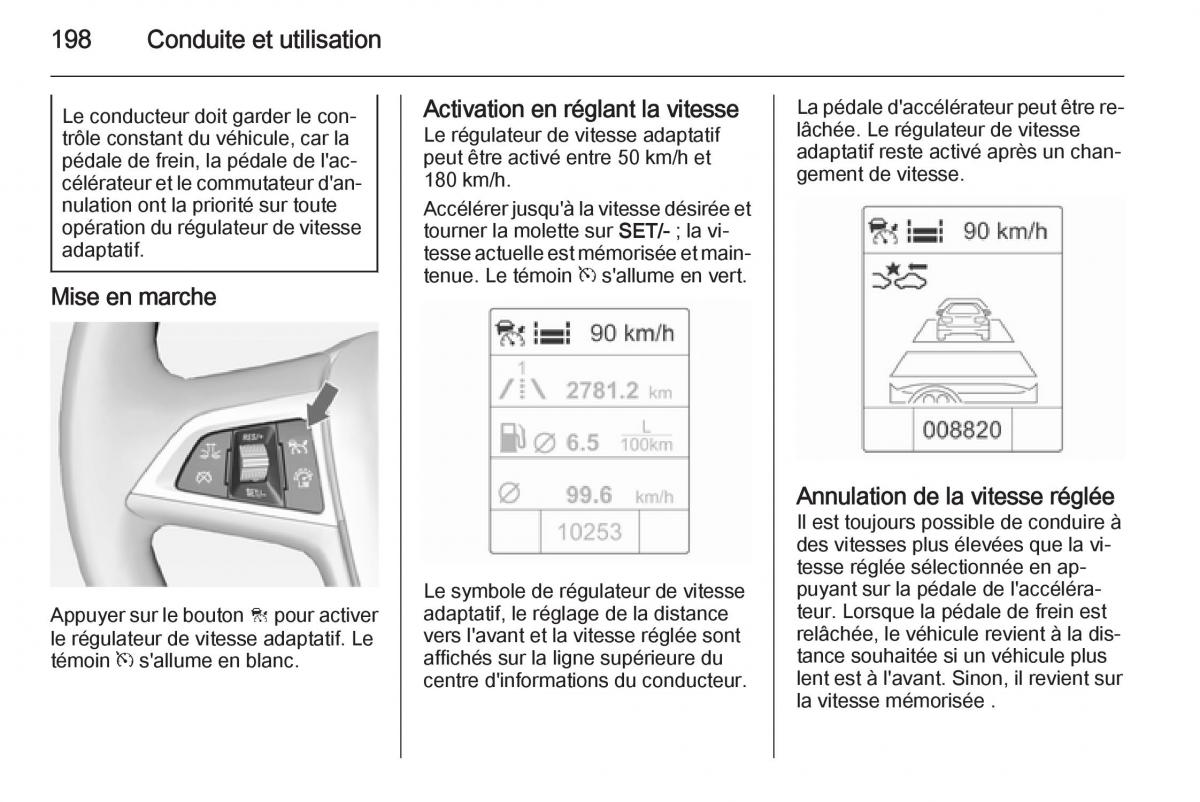 Opel Astra J IV 4 manuel du proprietaire / page 200