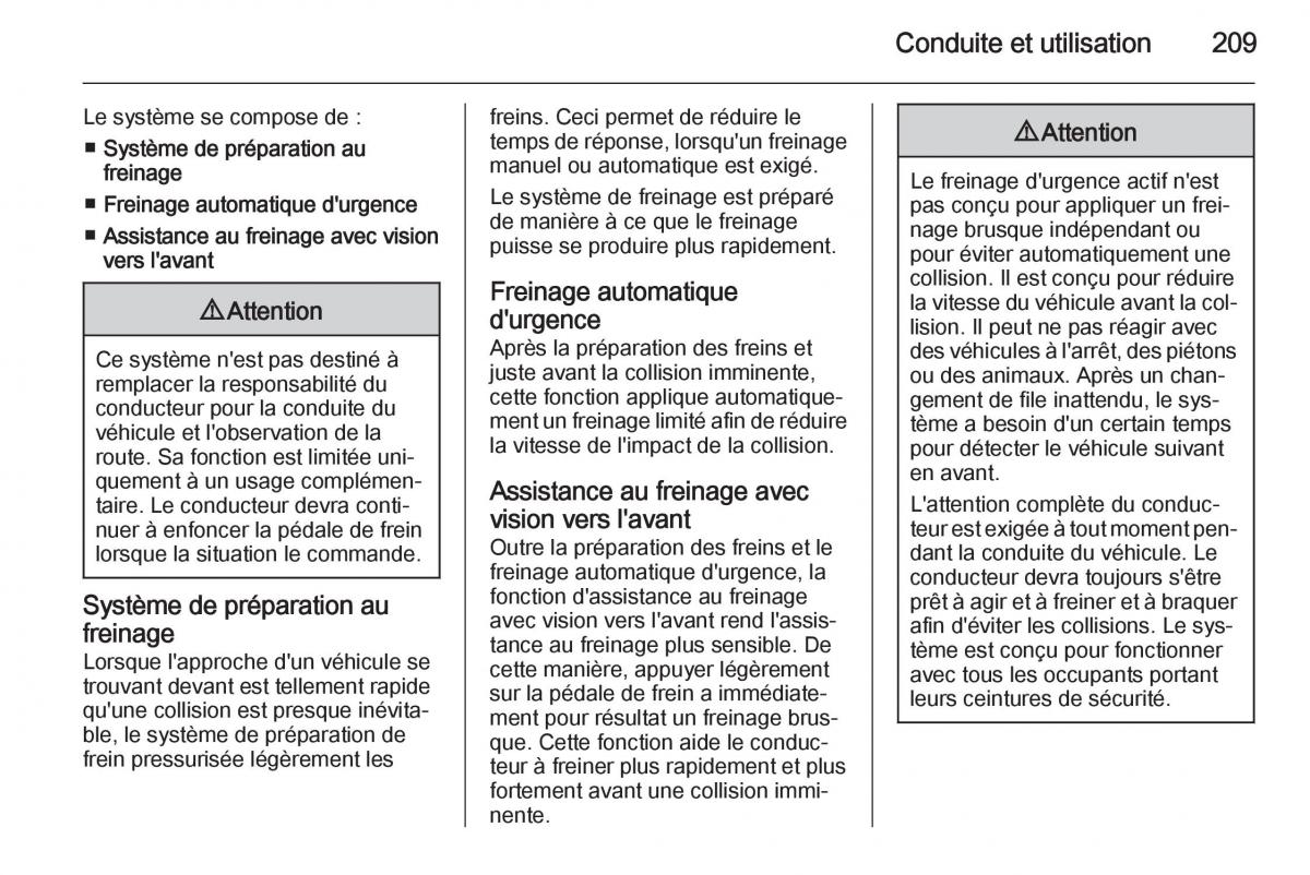 Opel Astra J IV 4 manuel du proprietaire / page 211