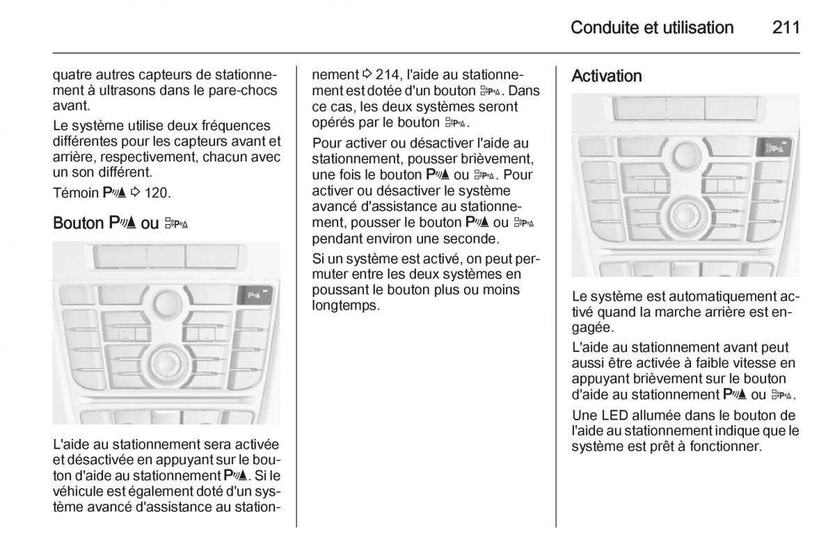 Opel Astra J IV 4 manuel du proprietaire / page 213