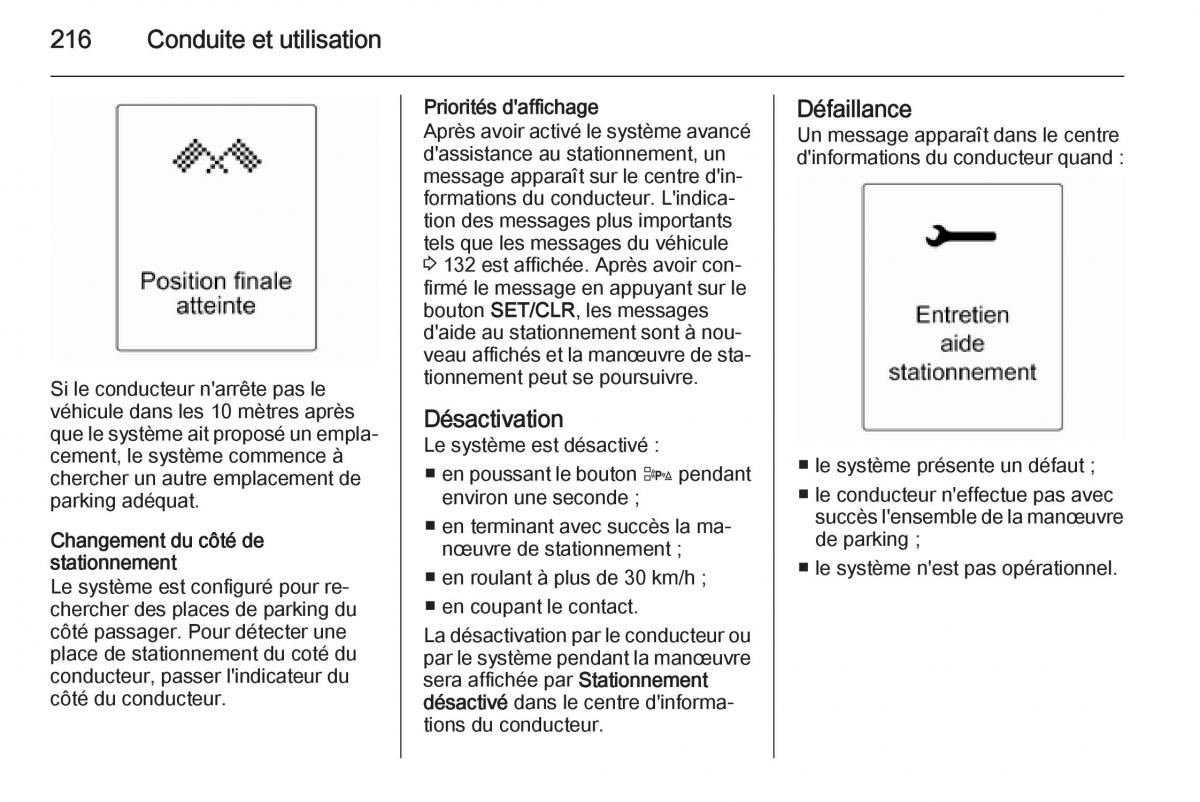 Opel Astra J IV 4 manuel du proprietaire / page 218