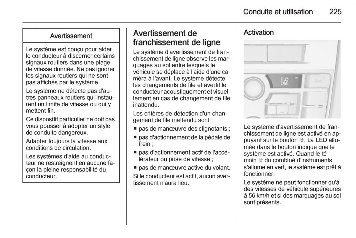 Opel Astra J IV 4 manuel du proprietaire / page 227