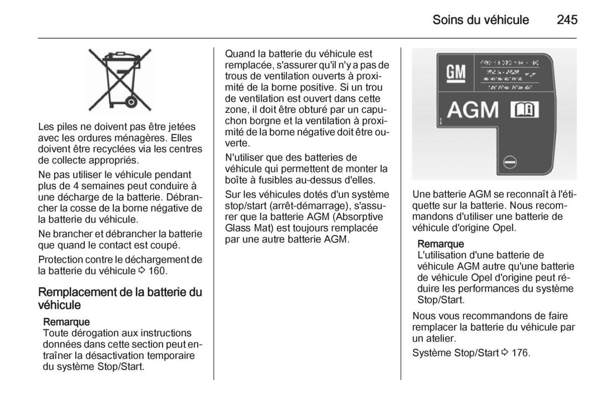 Opel Astra J IV 4 manuel du proprietaire / page 247