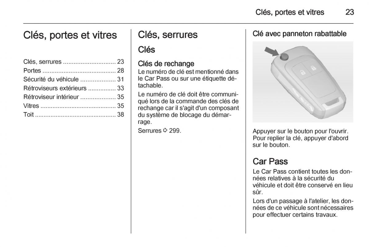 Opel Astra J IV 4 manuel du proprietaire / page 25