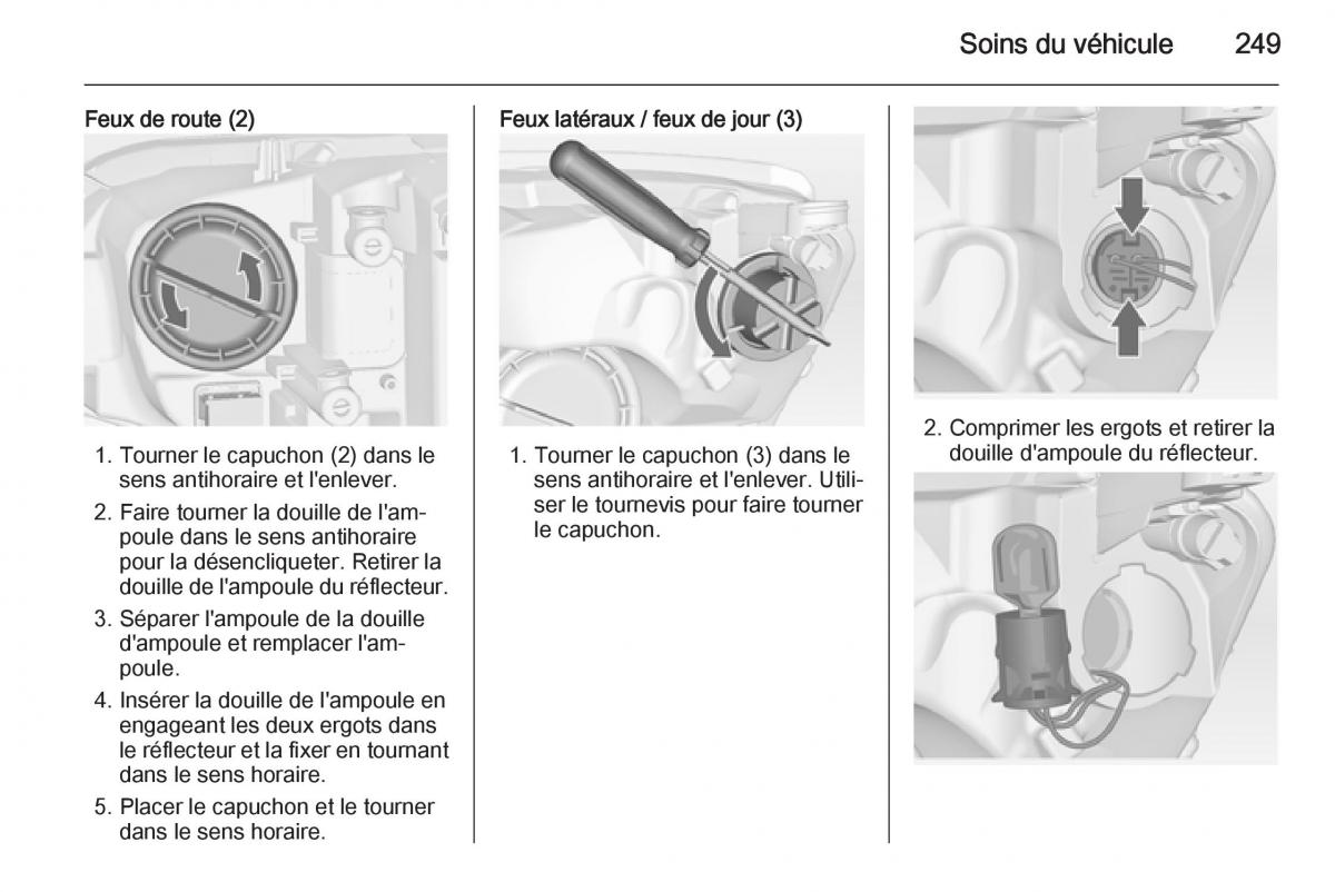 Opel Astra J IV 4 manuel du proprietaire / page 251